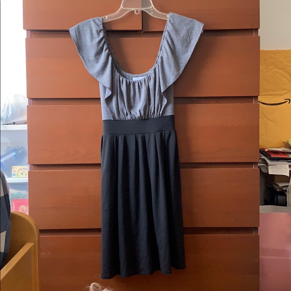 black and grey dress